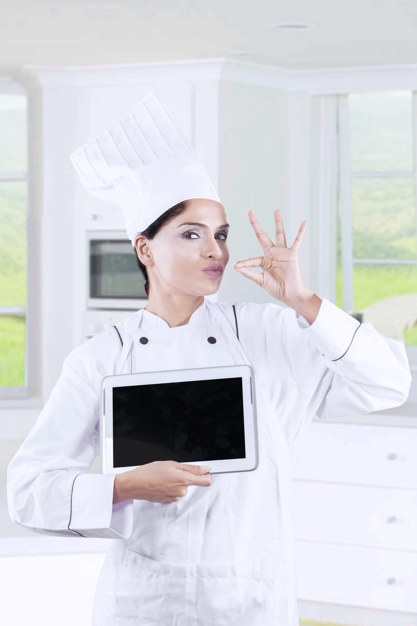 Chef che parla durante corso online